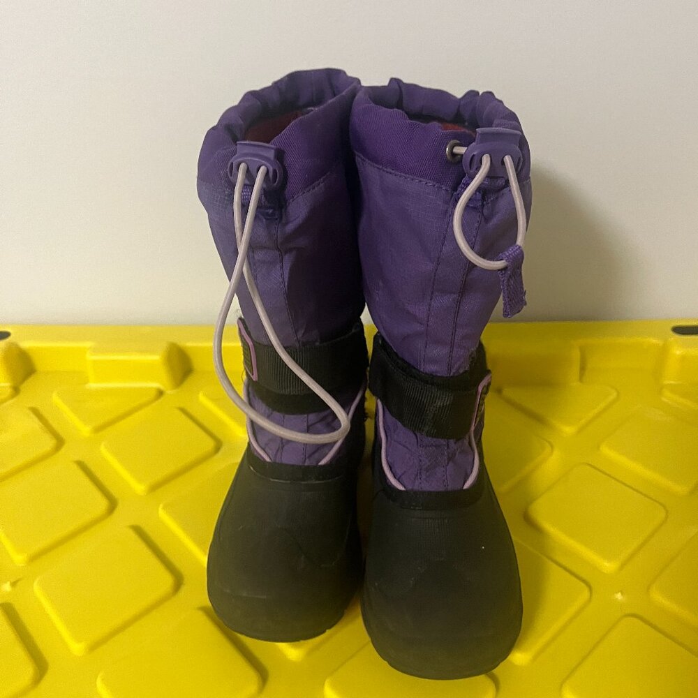 Kamik Big Girls Snowfall P Waterproof Winter Boot Black Purple Size 13